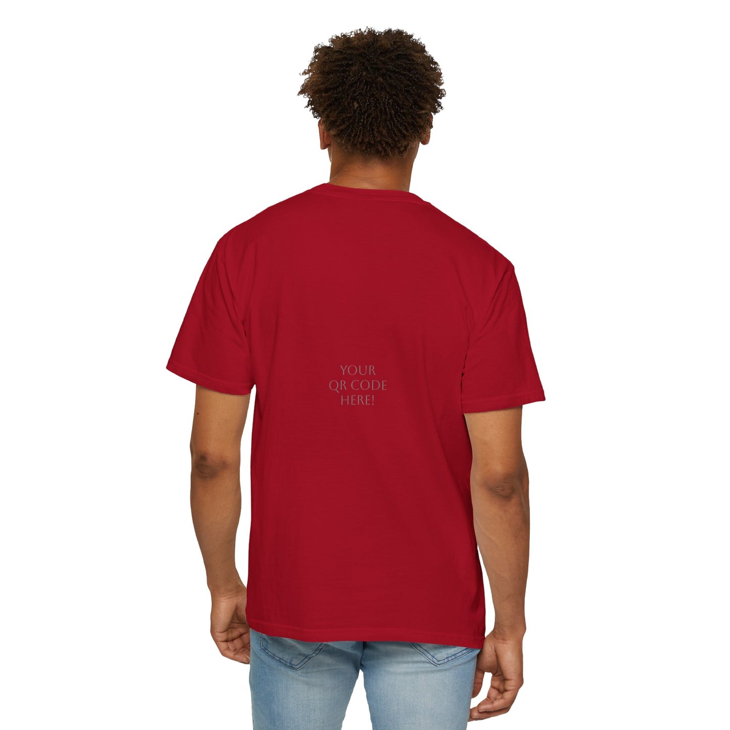 Relaxed Unisex Garment-Dyed T-shirt with your QR Code on BACK