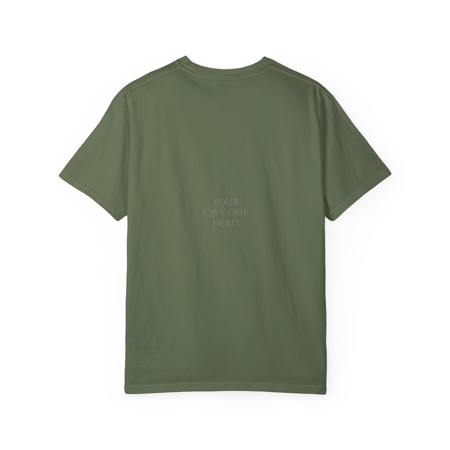 Relaxed Unisex Garment-Dyed T-shirt with your QR Code on BACK
