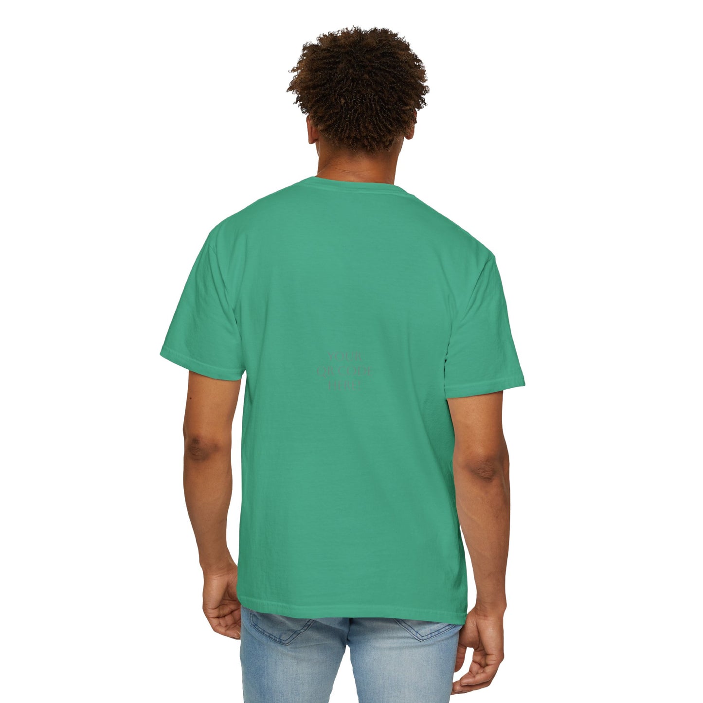 Relaxed Unisex Garment-Dyed T-shirt with your QR Code on BACK
