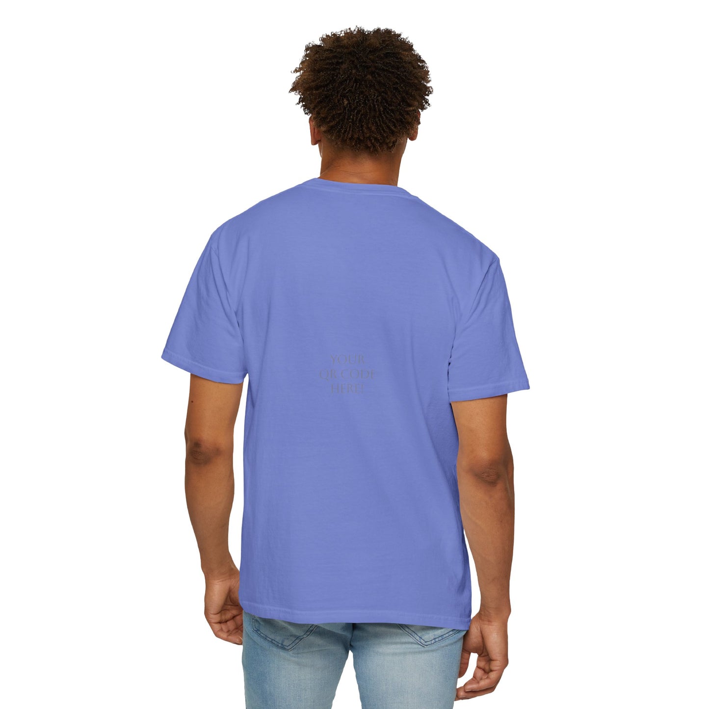 Relaxed Unisex Garment-Dyed T-shirt with your QR Code on BACK