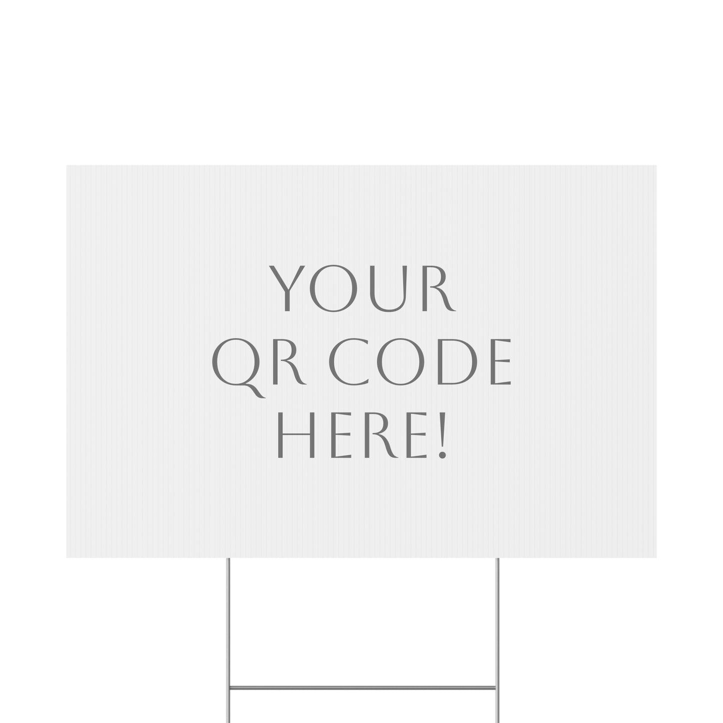 Plastic Yard Sign with QR Code (One Side)