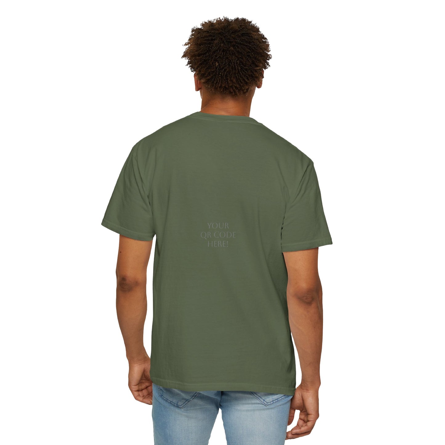 Relaxed Unisex Garment-Dyed T-shirt with your QR Code on BACK