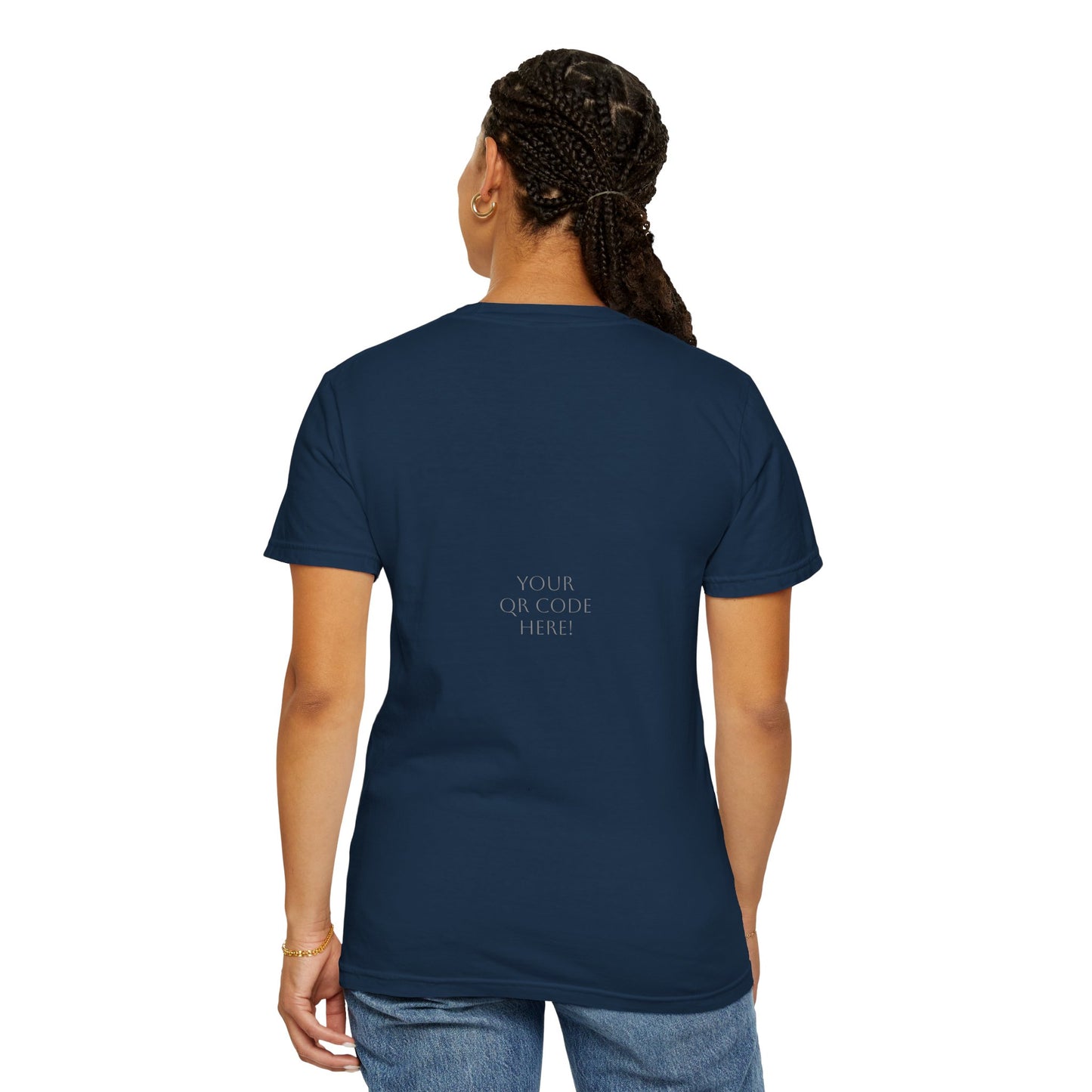 Relaxed Unisex Garment-Dyed T-shirt with your QR Code on BACK