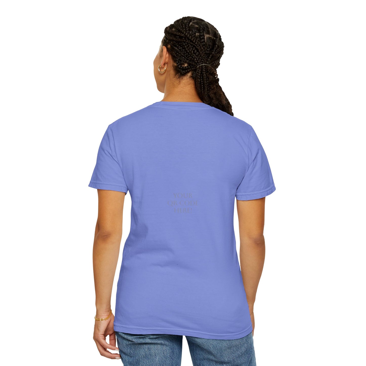 Relaxed Unisex Garment-Dyed T-shirt with your QR Code on BACK
