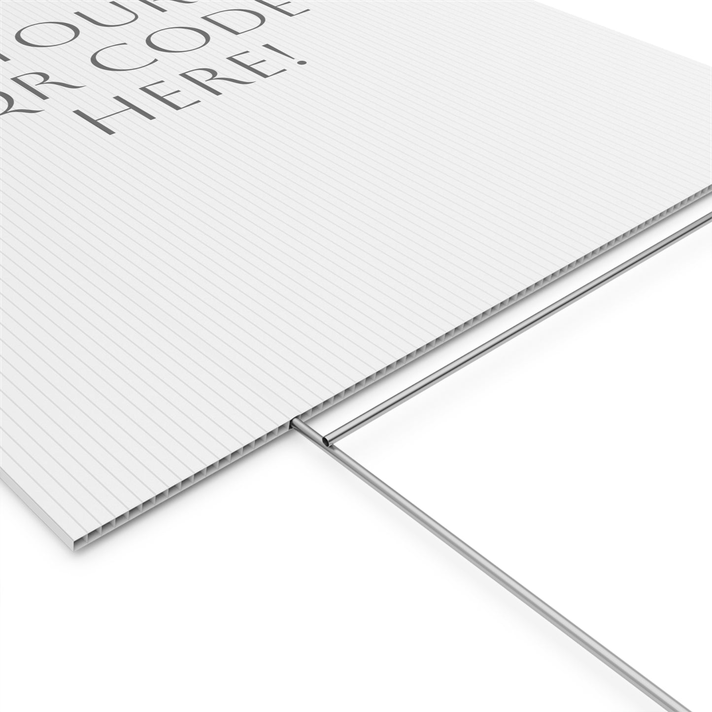 Plastic Yard Sign with QR Code (One Side)