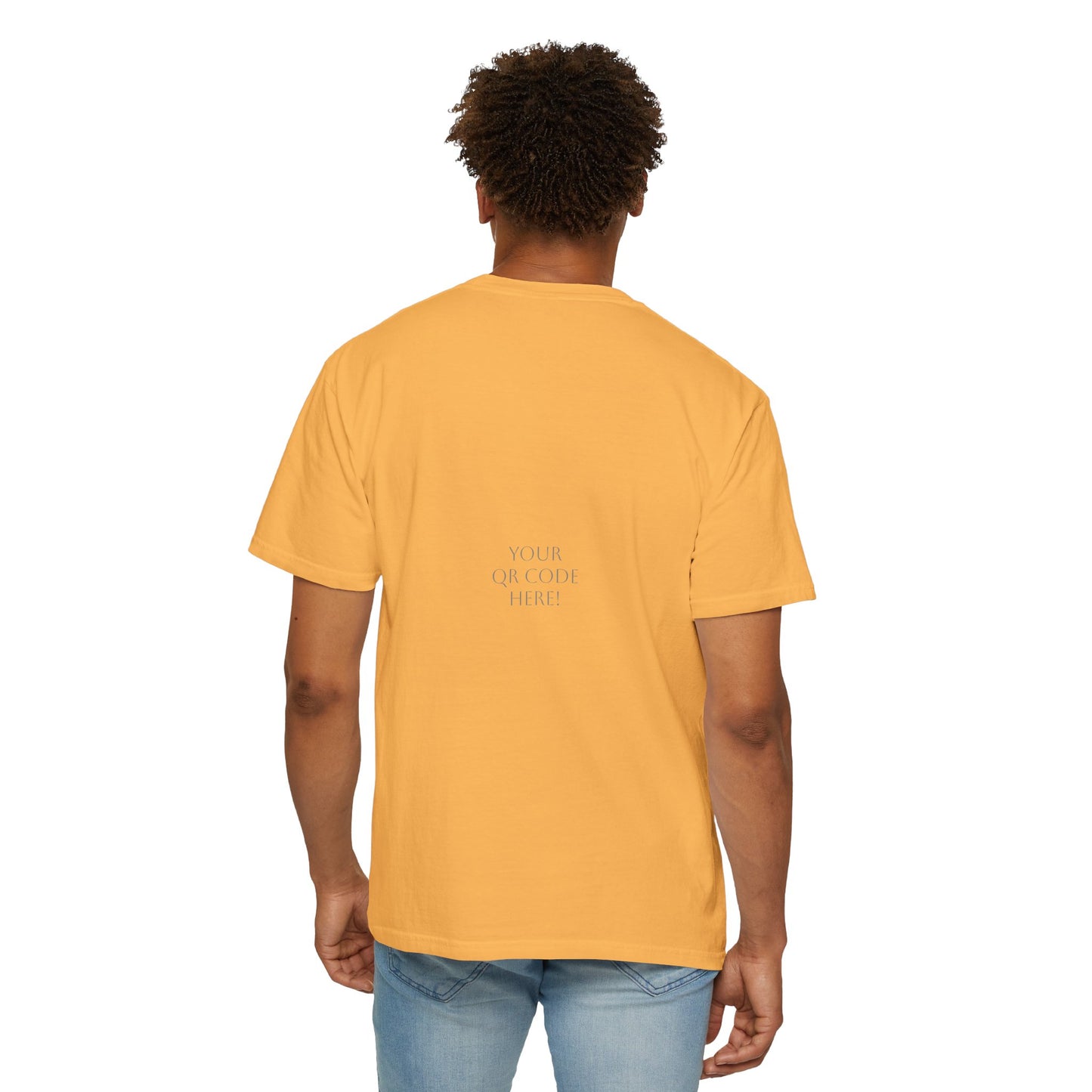 Relaxed Unisex Garment-Dyed T-shirt with your QR Code on BACK