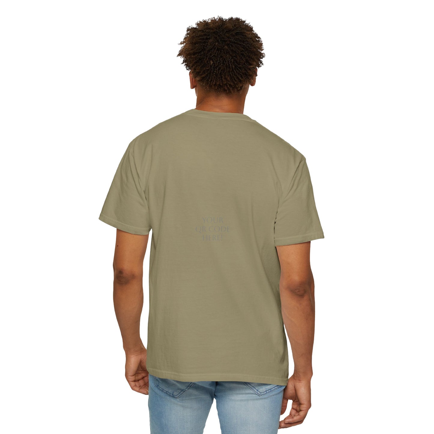 Relaxed Unisex Garment-Dyed T-shirt with your QR Code on BACK