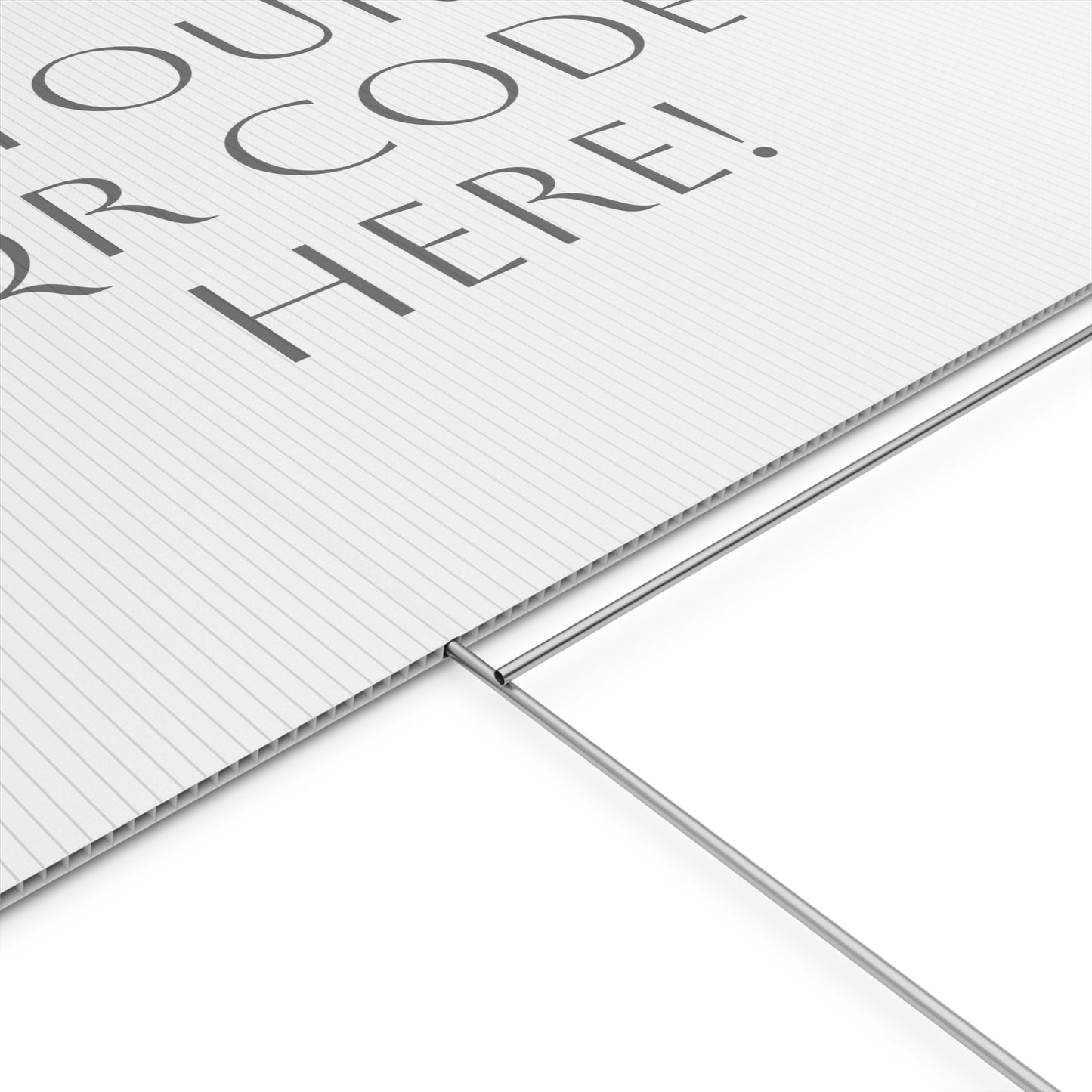 Plastic Yard Sign with QR Code (One Side)