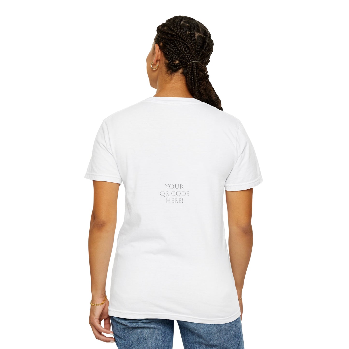 Relaxed Unisex Garment-Dyed T-shirt with your QR Code on BACK
