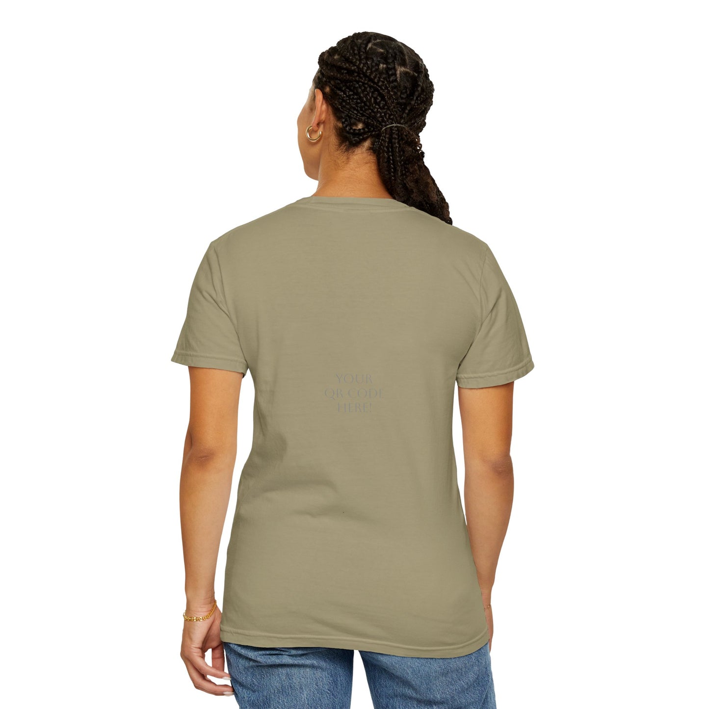 Relaxed Unisex Garment-Dyed T-shirt with your QR Code on BACK