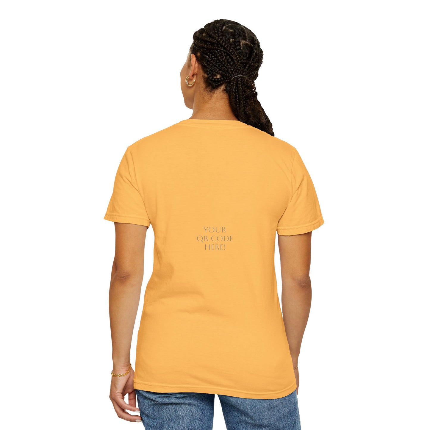Relaxed Unisex Garment-Dyed T-shirt with your QR Code on BACK