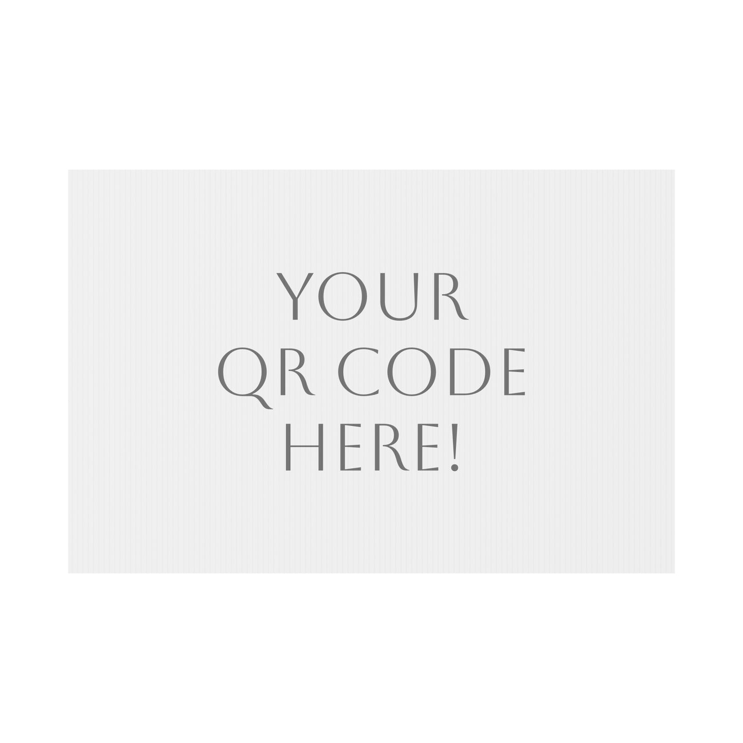 Plastic Yard Sign with QR Code (One Side)