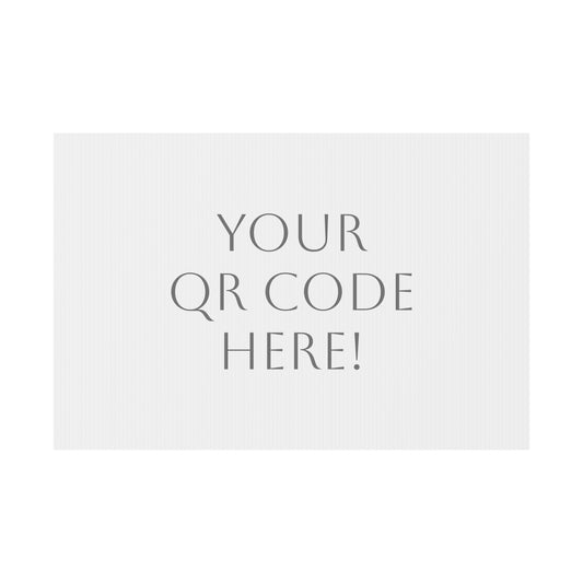 Plastic Yard Sign with QR Code (One Side)