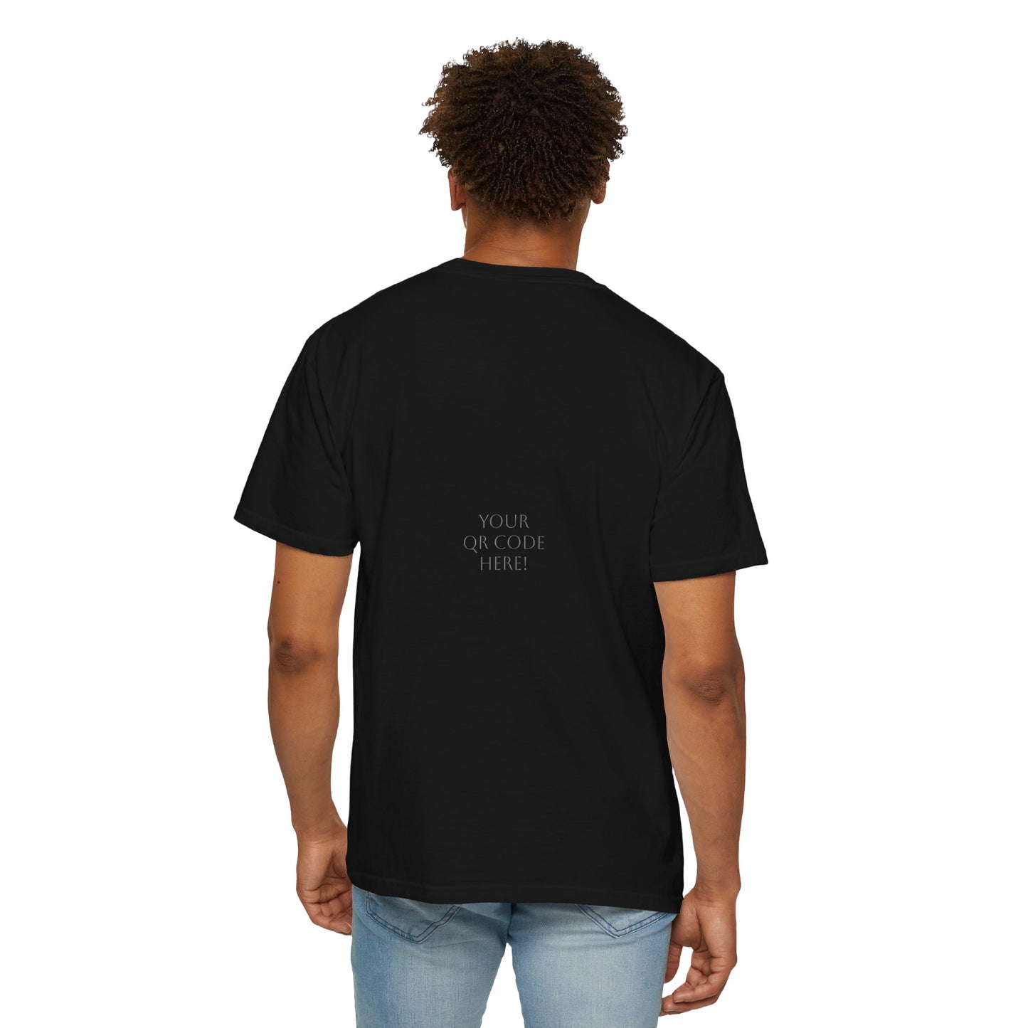 Relaxed Unisex Garment-Dyed T-shirt with your QR Code on BACK