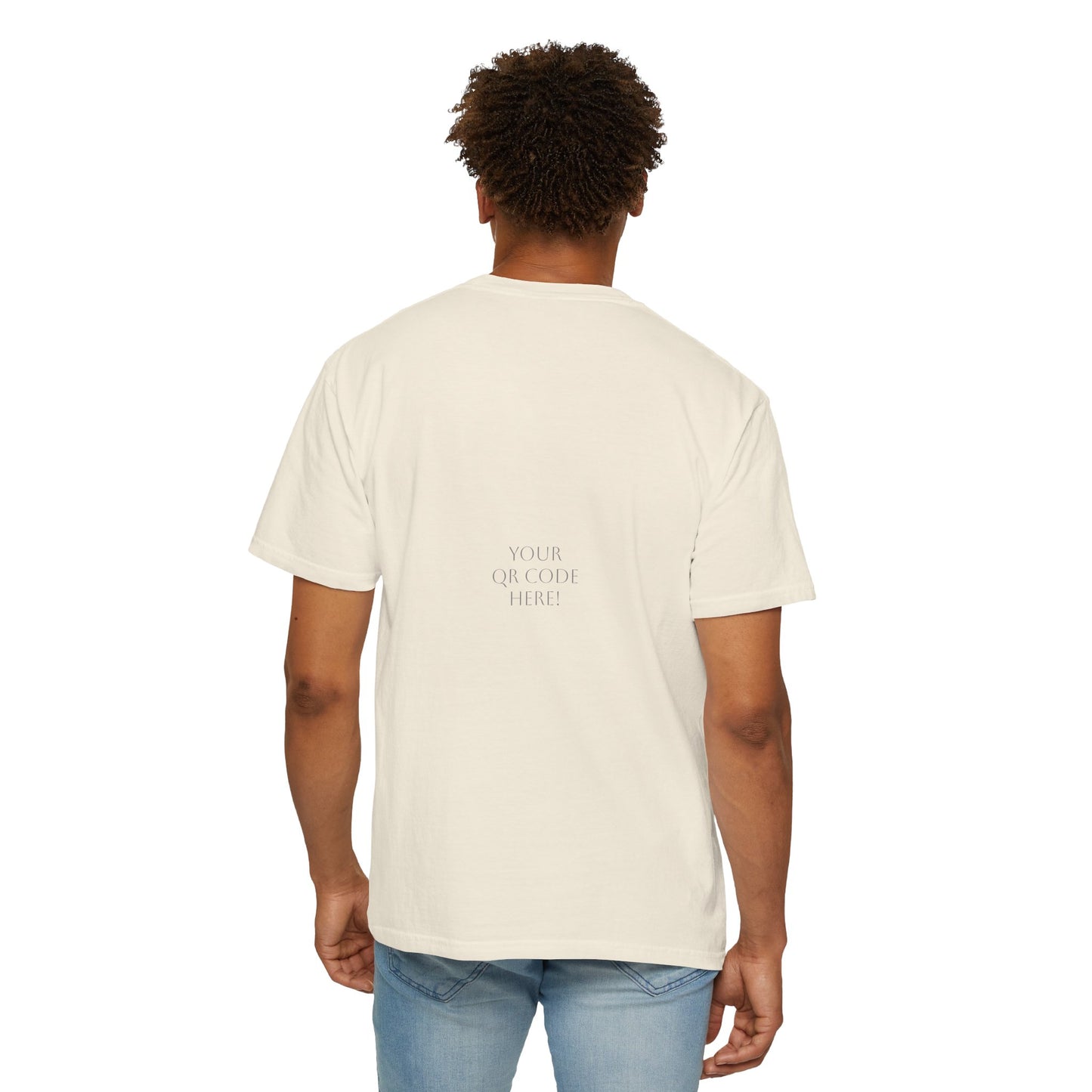 Relaxed Unisex Garment-Dyed T-shirt with your QR Code on BACK
