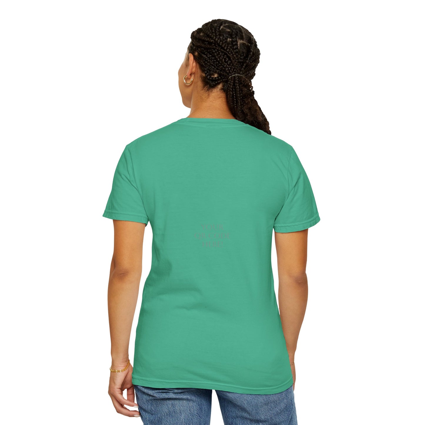Relaxed Unisex Garment-Dyed T-shirt with your QR Code on BACK