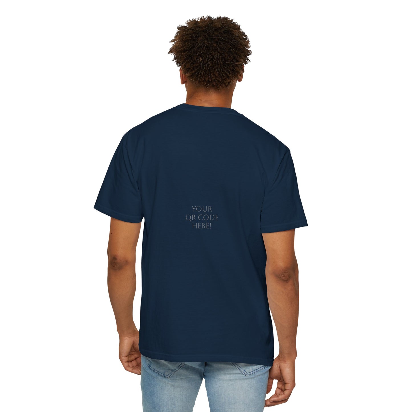 Relaxed Unisex Garment-Dyed T-shirt with your QR Code on BACK