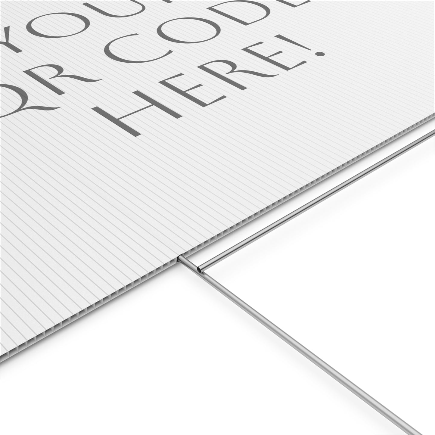 Plastic Yard Sign with QR Code (One Side)