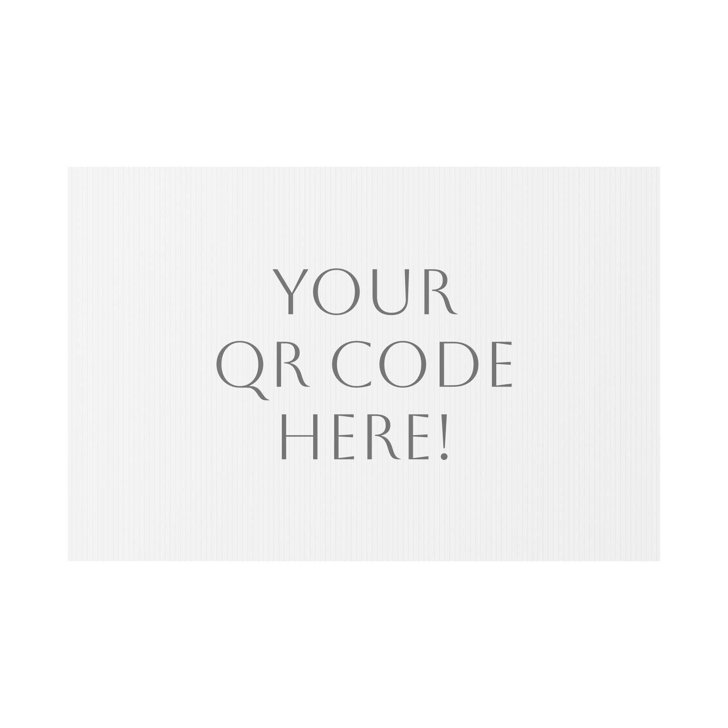 Plastic Yard Sign with QR Code (One Side)