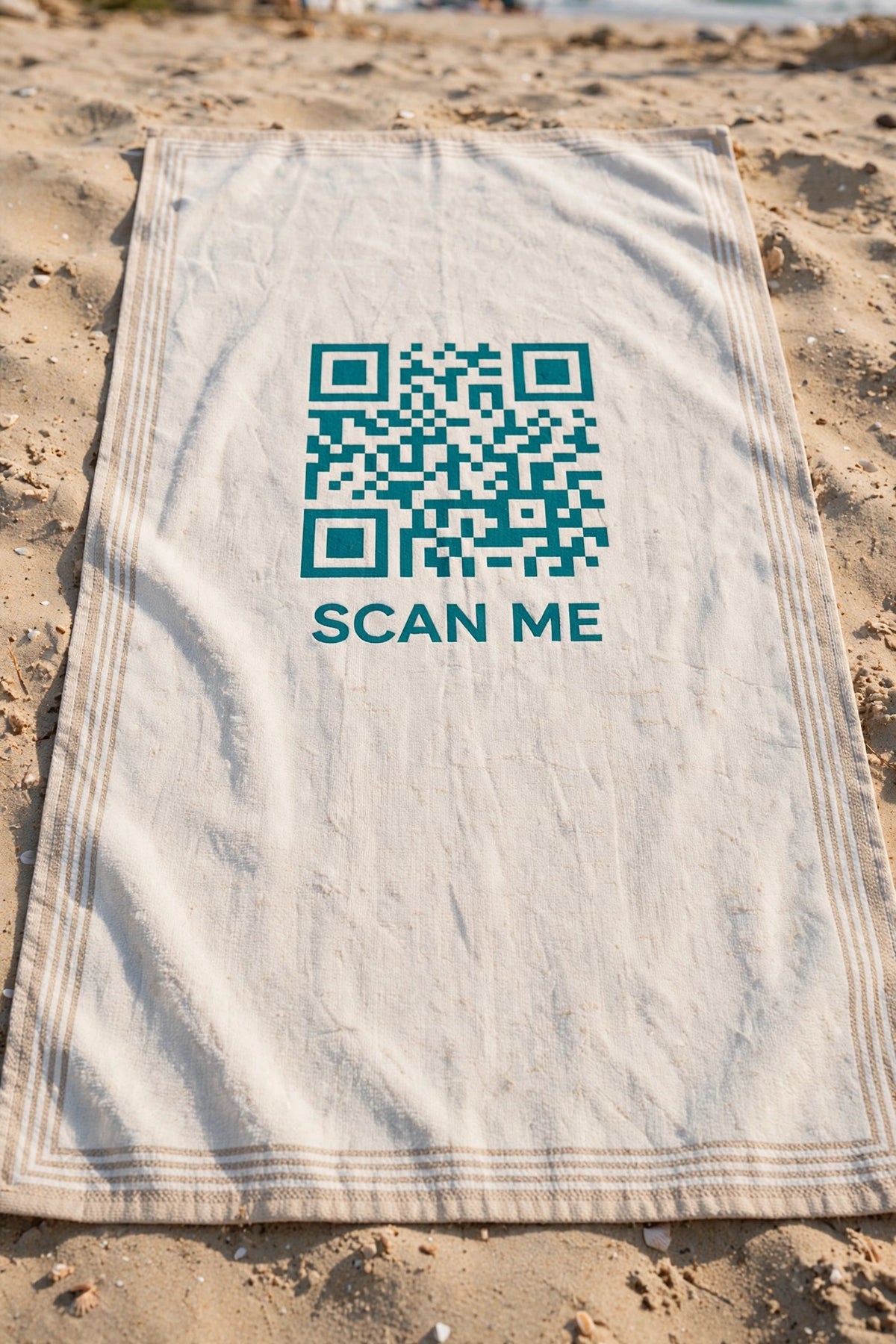 Beach Towel with Your QR Code